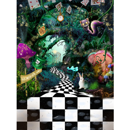 Alice In Wonderland Magical Adventure Photo Backdrop