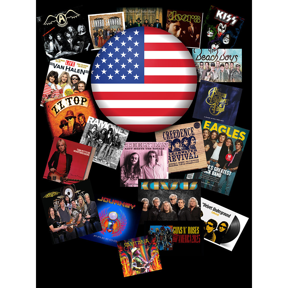 American Rock Party Photography Backdrop