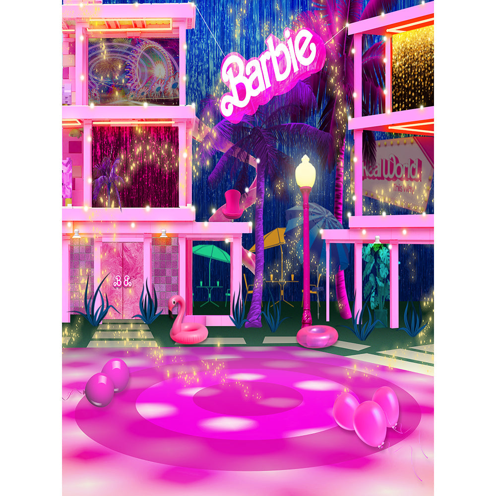 Barbie Doll Dance Floor Photo Backdrop