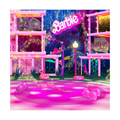 Barbie Doll Dance Floor Photo Backdrop