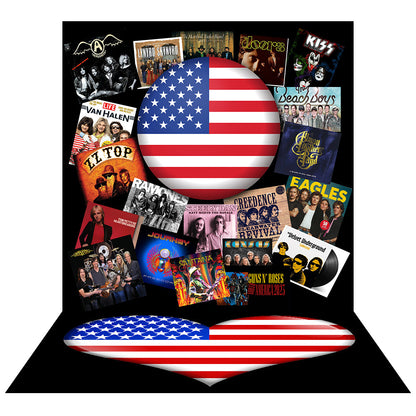 American Rock Party Photography Backdrop