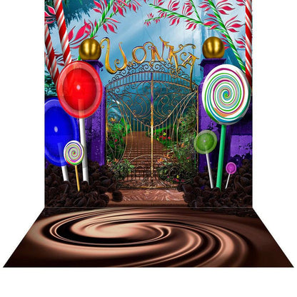 Willy Wonka Lollipop Photo Backdrop