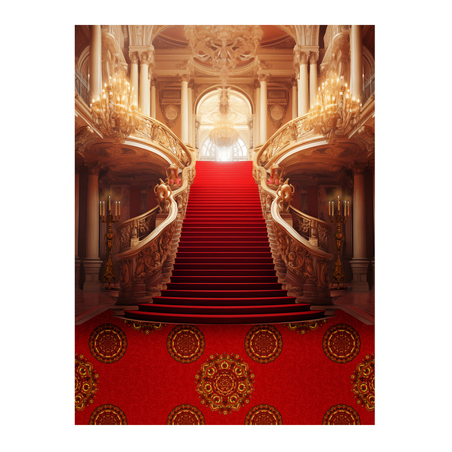 Exquisite Palace Staircase Backdrop 6x8