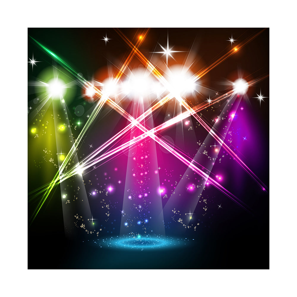 Disco Lights Party Backdrop Pro 8x8