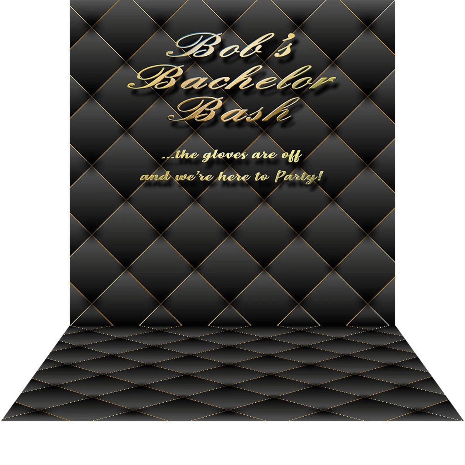 Gold Black Curtain Backdrop for Photography Background - Pro 9  x 16  