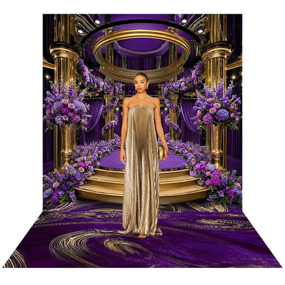 Purple Reign Backdrop, Glamour Stage Fabric Background Alba Backgrounds