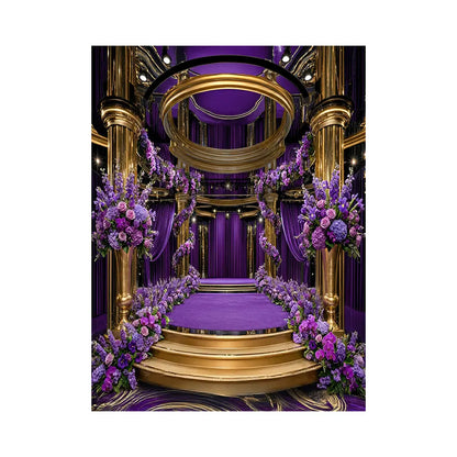 Purple Reign Backdrop, Glamour Stage Fabric Background Alba Backgrounds