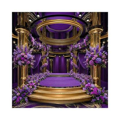 Purple Reign Backdrop, Glamour Stage Fabric Background Alba Backgrounds