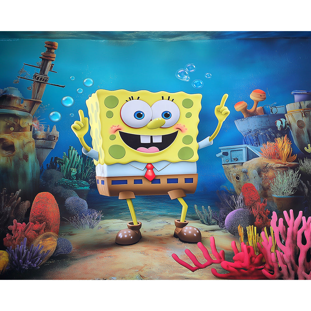 SpongeBob-SquarePants Photo Backdrop Alba Backgrounds