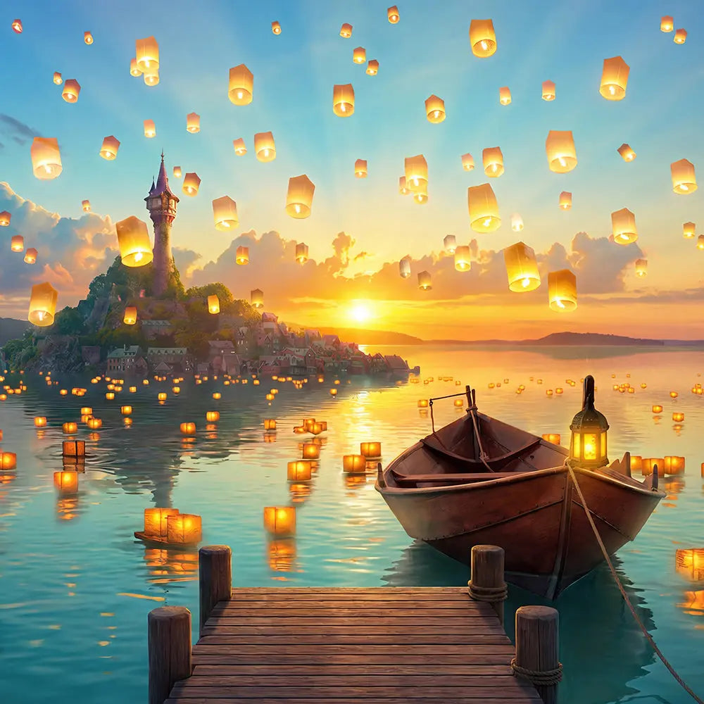 Tangled Sunset Backdrop Alba Backgrounds