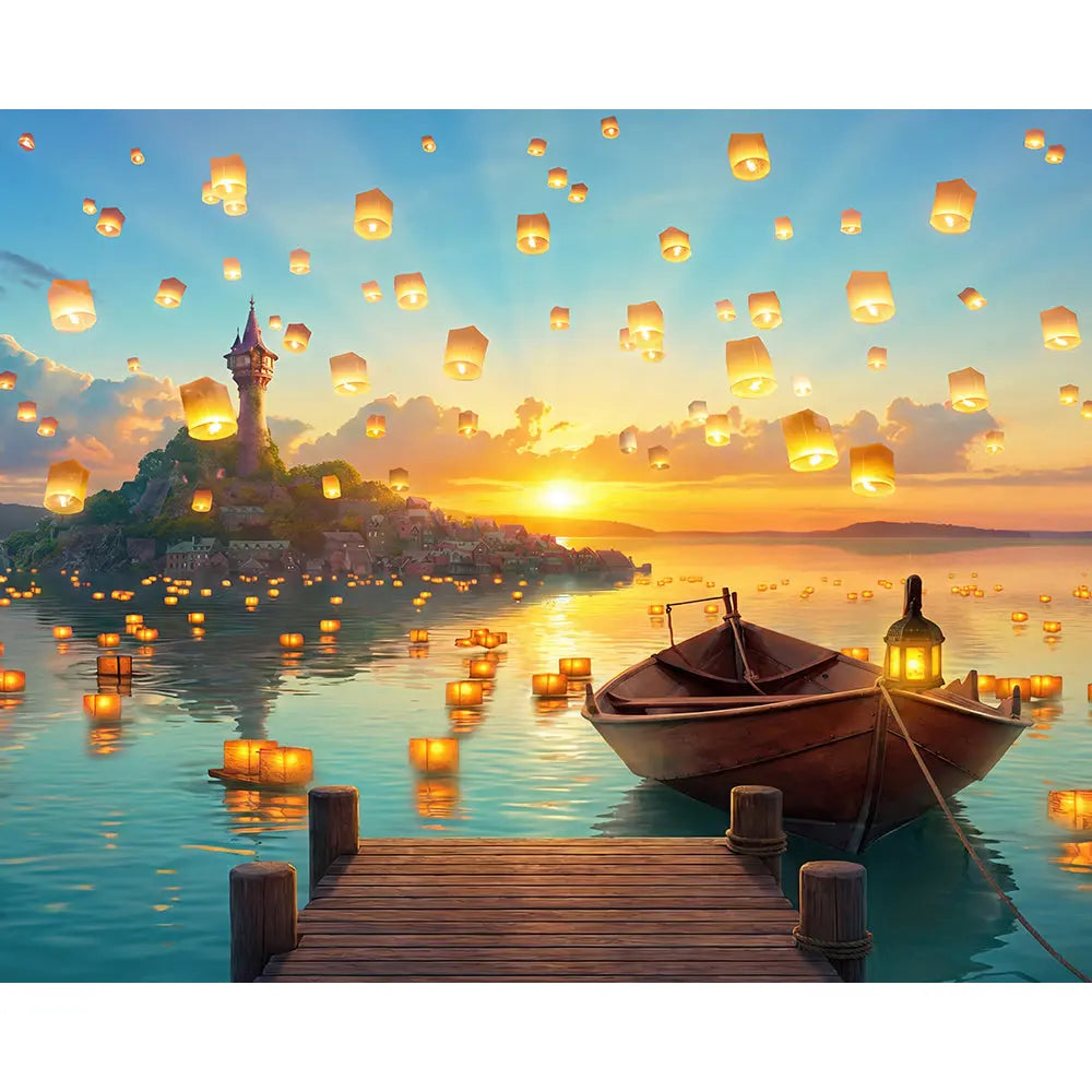 Tangled Sunset Backdrop Alba Backgrounds