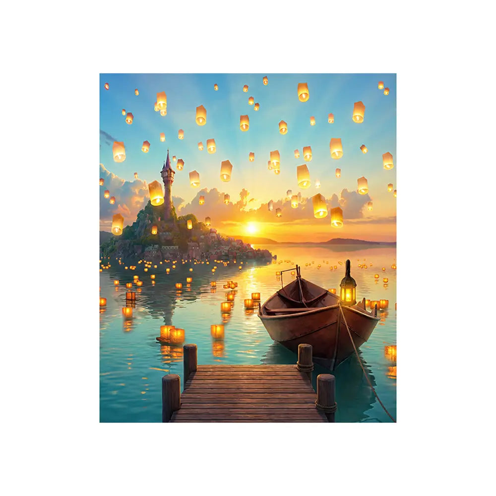 Tangled Sunset Backdrop Alba Backgrounds