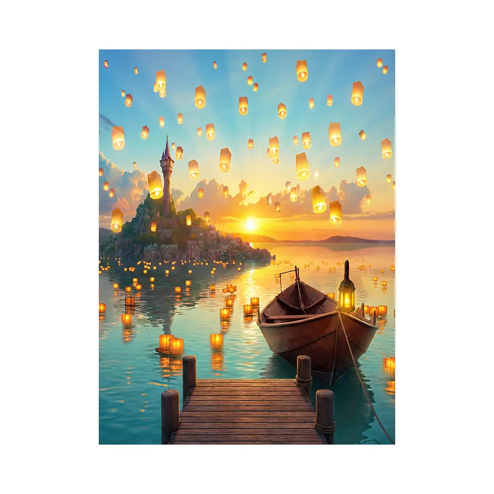 Tangled Sunset Backdrop Alba Backgrounds