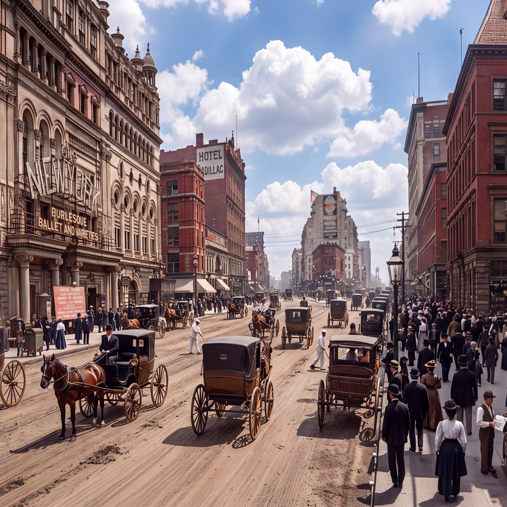 Times Square Circa 1890 Fabric Backdrop