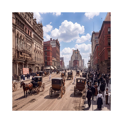 Times Square Circa 1890 Fabric Backdrop