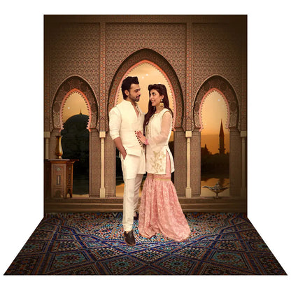 Arabian Nights Arches Balcony Photo Backdrop Alba Backgrounds