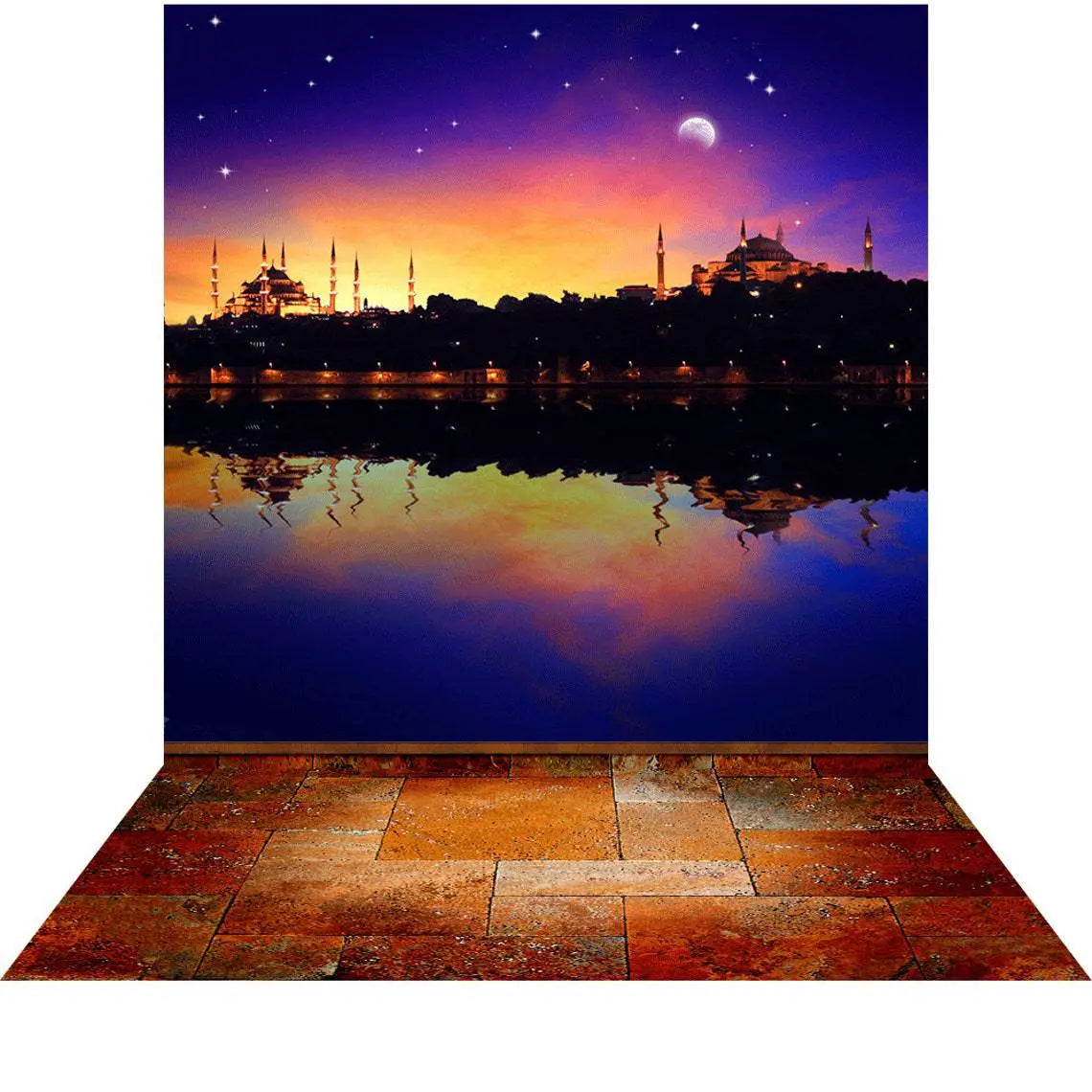 Eastern Sunset Reflection Photo Backdrop