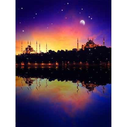 Eastern Sunset Reflection Photo Backdrop - Basic 4.4  x 5  