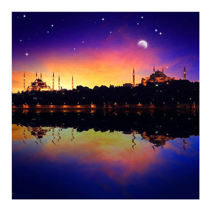 Eastern Sunset Reflection Photo Backdrop - Basic 8  x 8  