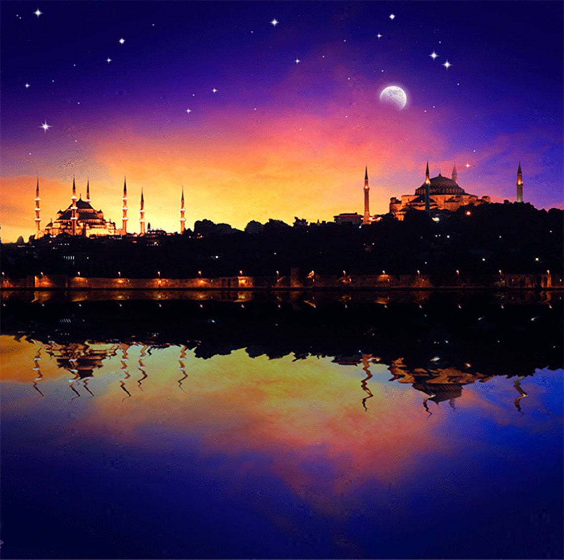 Eastern Sunset Reflection Photo Backdrop - Pro 10  x 8  