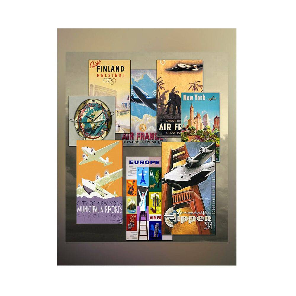 Around the World Travel Photo Backdrop - Basic 5.5  x 6.5  