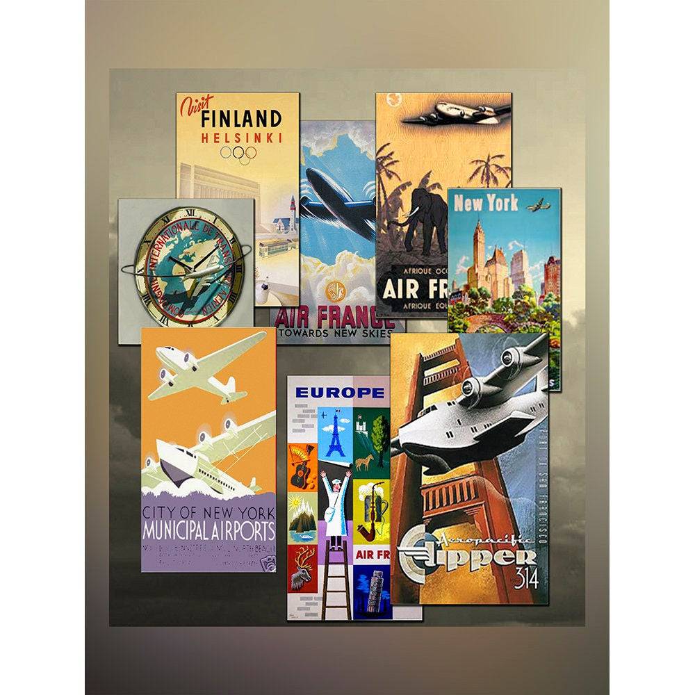Around the World Travel Photo Backdrop - Basic 8  x 10  