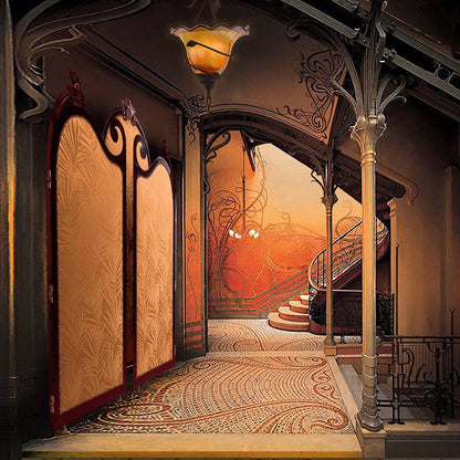 20's Art Nouveau Photo Backdrop - Basic 8  x 8  