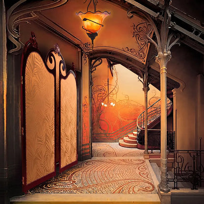 1920's Art Nouveau Photo Backdrop Fabric Background Alba Backgrounds
