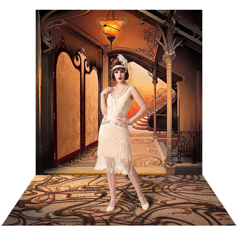 1920's Art Nouveau Photo Backdrop Fabric Background Alba Backgrounds
