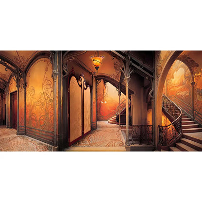 1920's Art Nouveau Photo Backdrop Fabric Background Alba Backgrounds