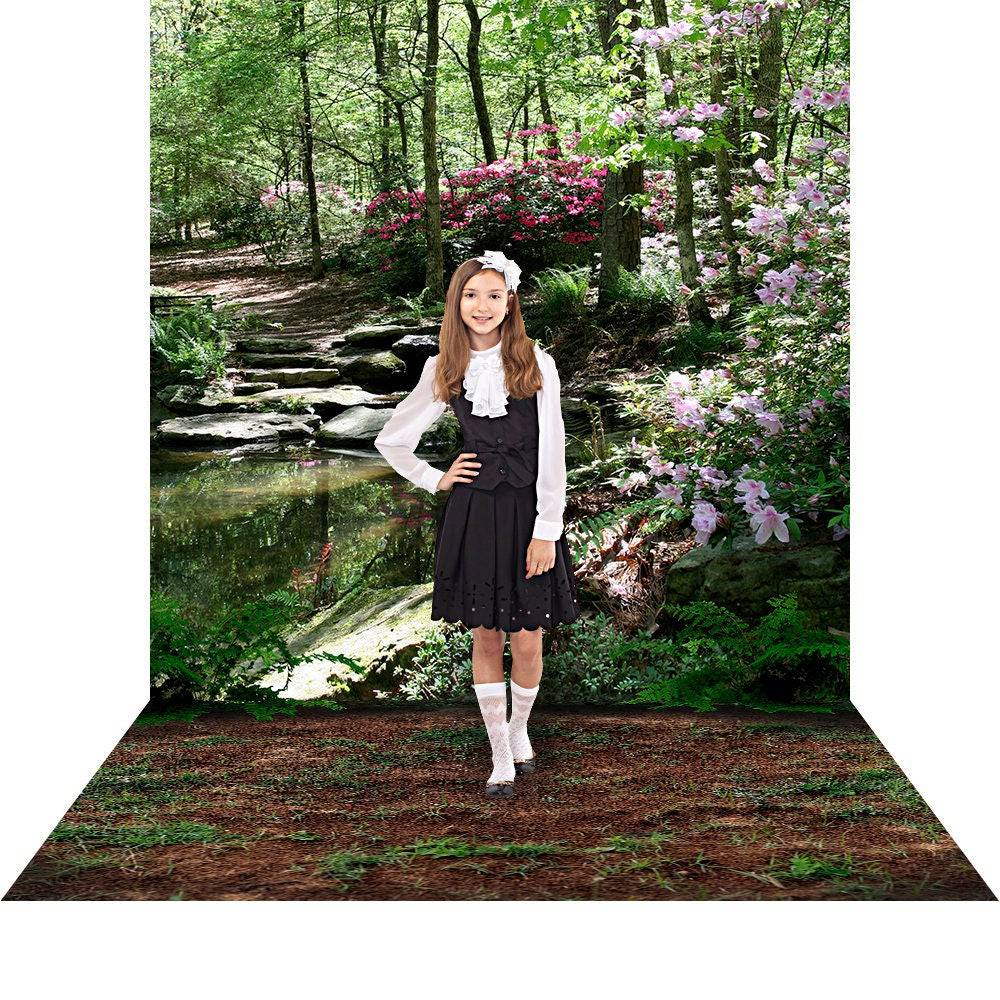 Azalea Pond Studio Backdrop, Background