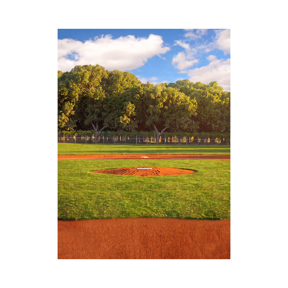 Home Plate Baseball Daytime Photo Backdrop