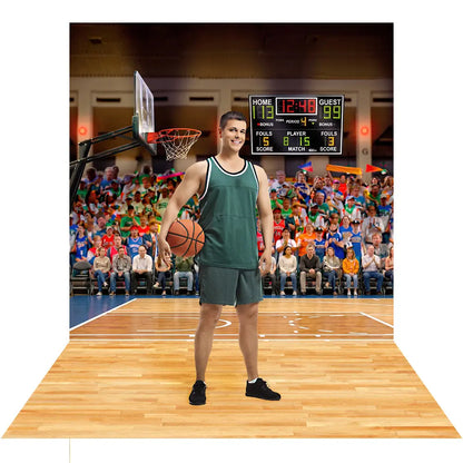 Basketball Court Photo Backdrop Alba Backgrounds