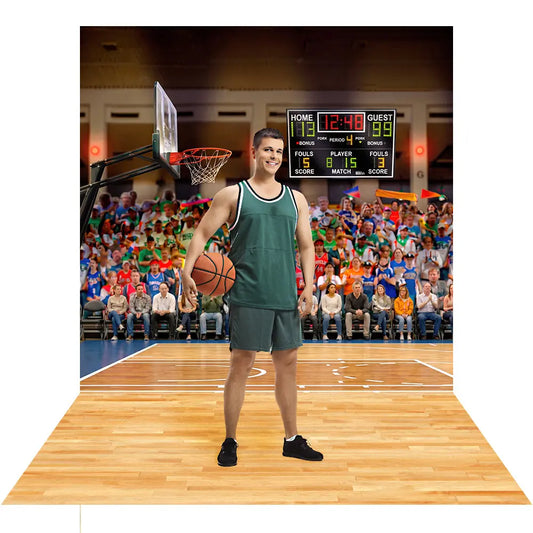 Basketball Court Photo Backdrop Alba Backgrounds