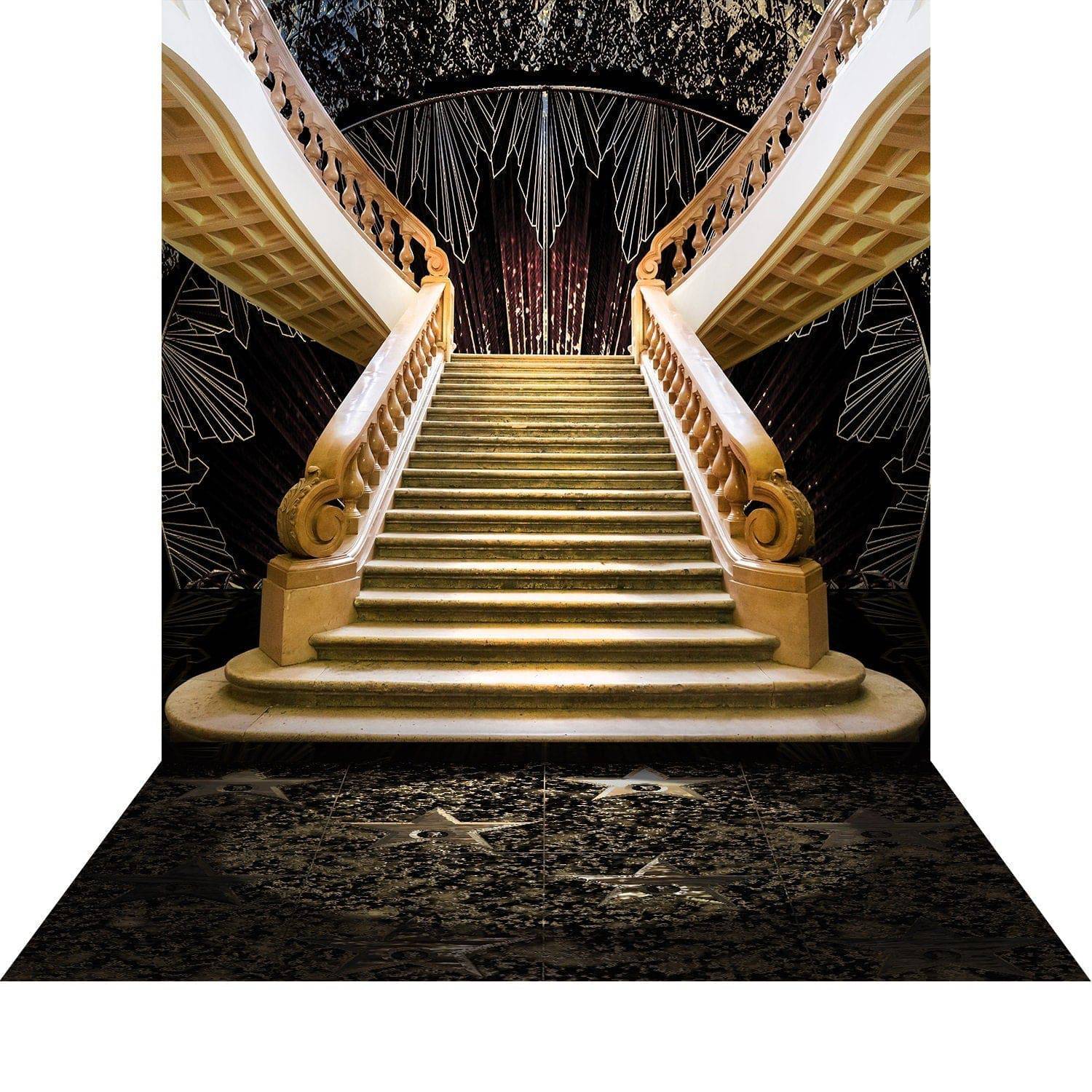 1920s Art Deco Staircase Photo Backdrop - Pro 9  x 16  