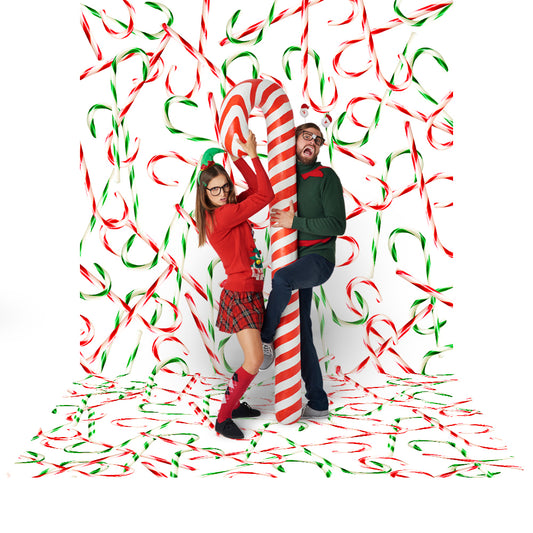 Peppermint Candy Cane Photo Backdrop