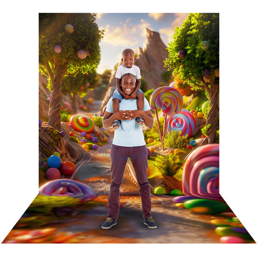 Candyland Adventure Photography Backdrop Basic 10x20