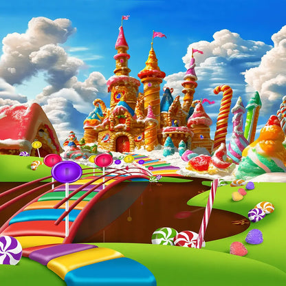 Candy Land Castle Backdrop Alba Backgrounds