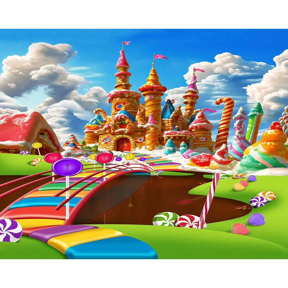 Candy Land Castle Backdrop Alba Backgrounds