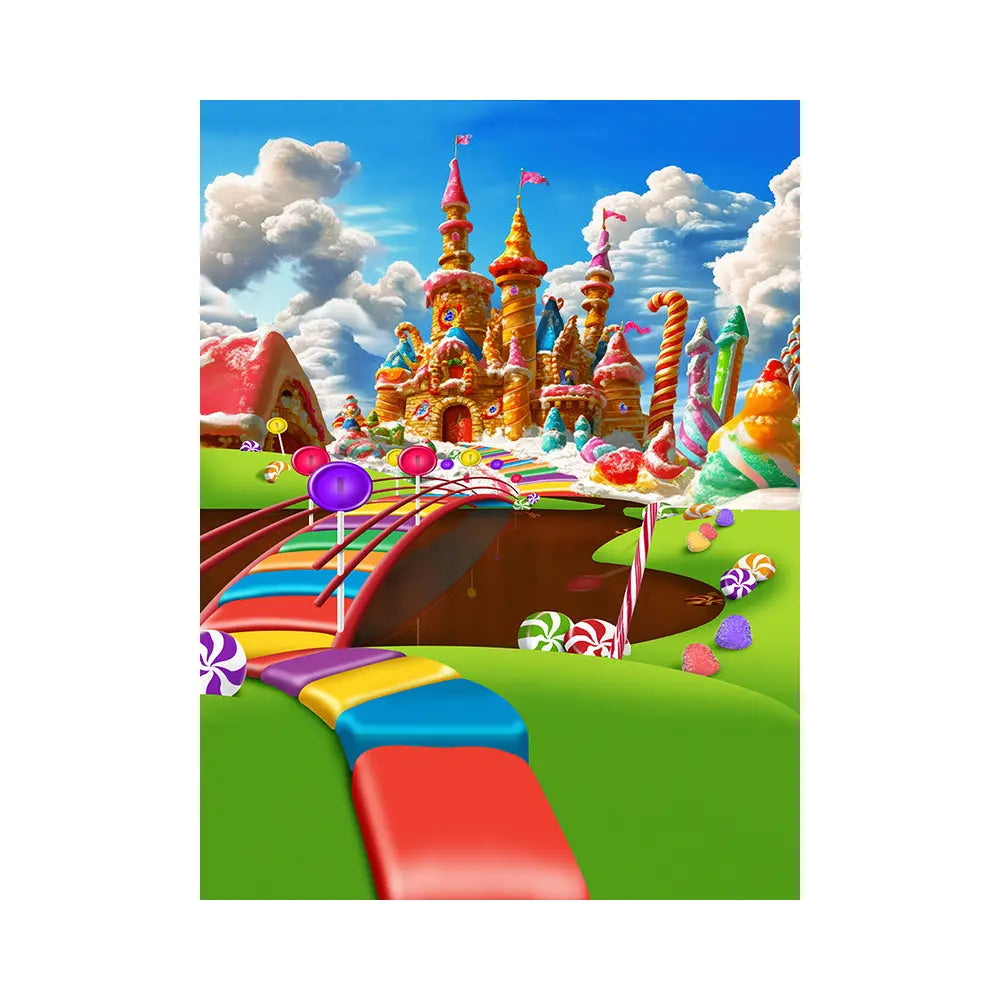 Candy Land Castle Backdrop Alba Backgrounds