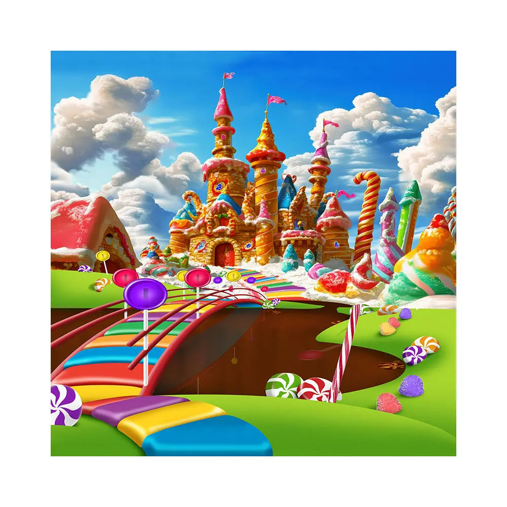 Candy Land Castle Backdrop Alba Backgrounds