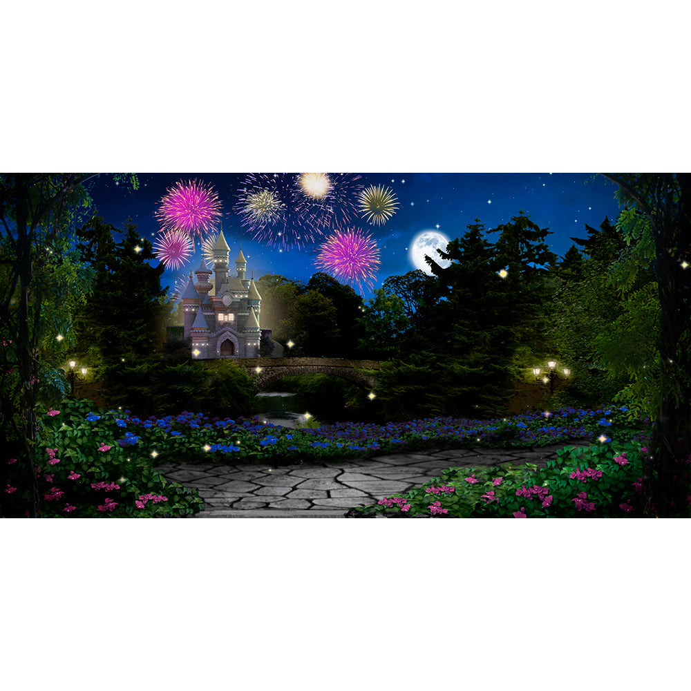 Magic Moment Castle Garden Photography Backdrop