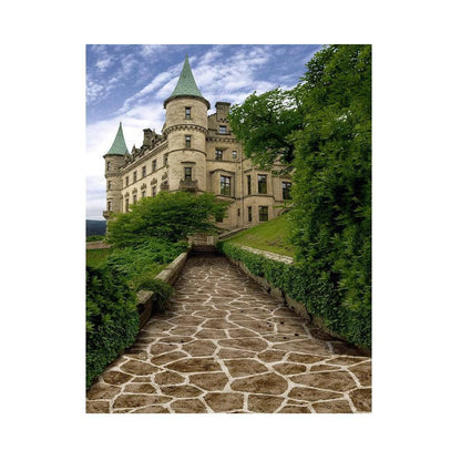 Stone Path to Castle Photo Backdrop - Basic 5.5  x 6.5  