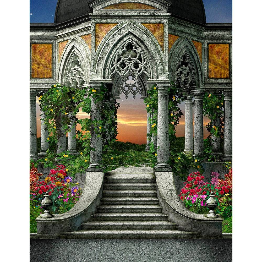 Glorious Gazebo Fairytale Photo Backdrop - Pro 8  x 10  