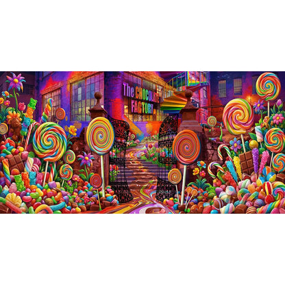 Chocolate Candy Factory Backdrop Alba Backgrounds