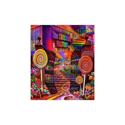 Chocolate Candy Factory Backdrop Alba Backgrounds