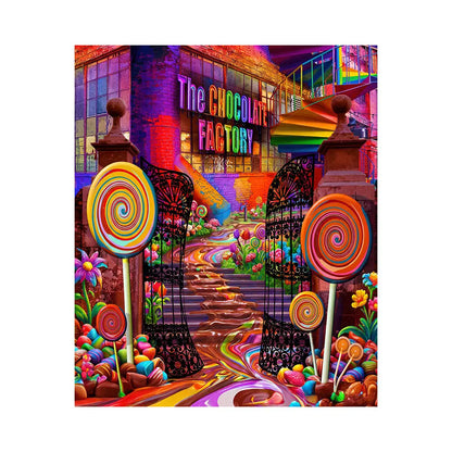 Chocolate Candy Factory Backdrop Alba Backgrounds