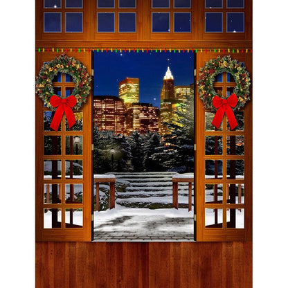 Christmas Balcony Photo Backdrop - Pro 8  x 10  