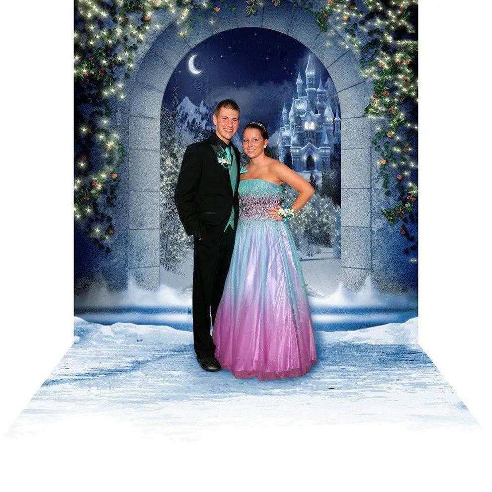 Magical Christmas Kingdom Photo Backdrop - Alba Backgrounds