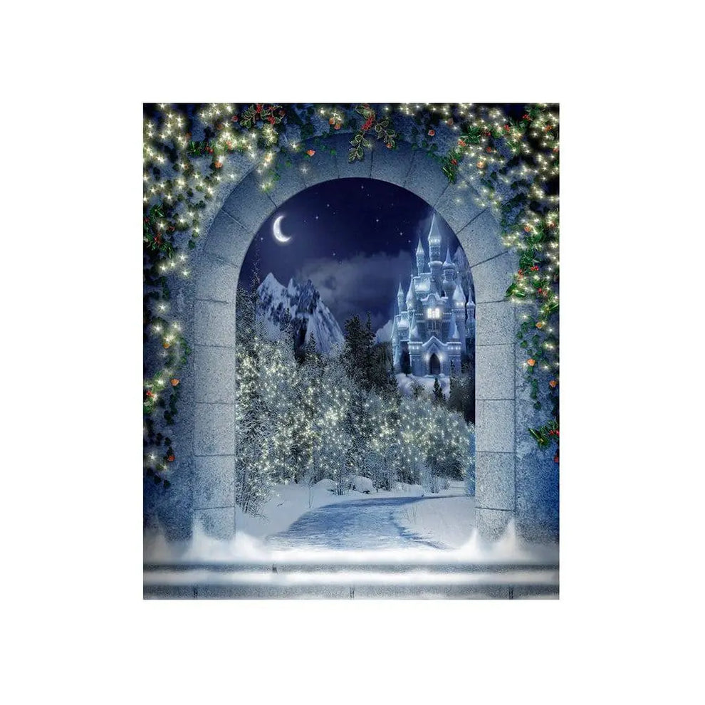 Magical Christmas Kingdom Photo Backdrop - Alba Backgrounds